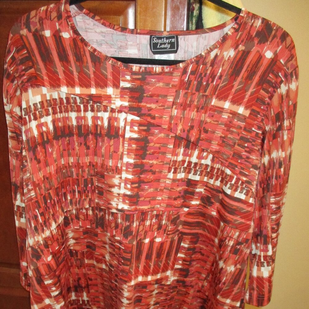 Women's Multicolored Tunic Top/Blouse Size: Large